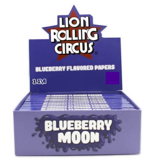 LION ROLLING CIRCUS PAPEL SABOR BLUEBERRY MOON 1 1/4 (25UD/DISPLAY-33PAPELES/LIBRILLO)